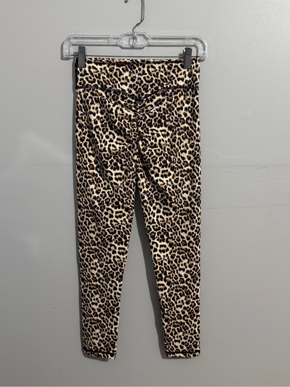 ZYIA Active Leggings Womens 6 8 Leopard Print Butt Scrunch Ruched High Rise